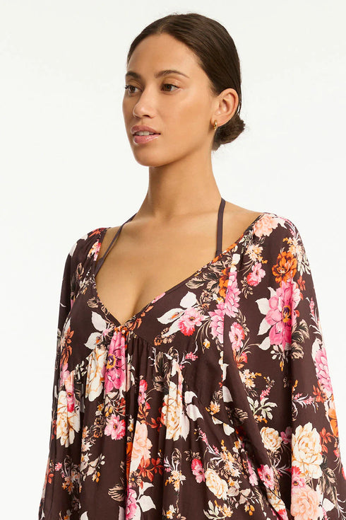 Sea Level Rosewood Boho Short Dress